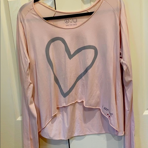 Peace love world heart long sleeve tee - Picture 1 of 1